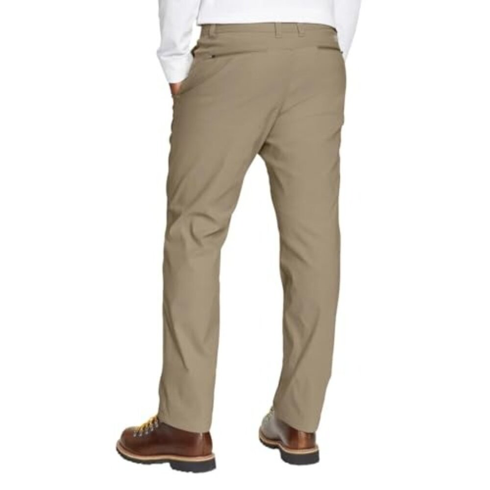 Eddie Bauer Men’s Fleece Lined Pants Water Resistant, Stretch, Zipper Pockets - Picture 2 of 9